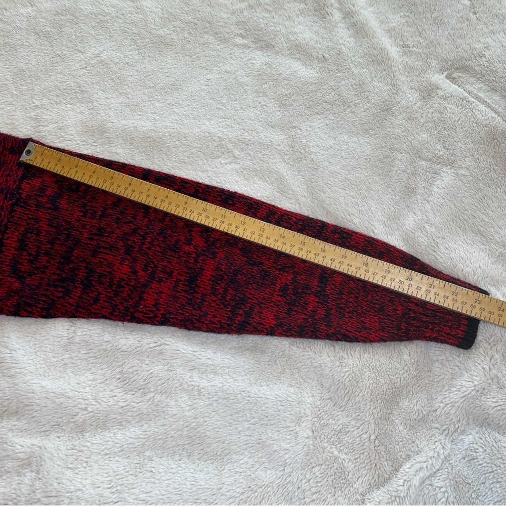 Vtg 80s Frontline Knit Crewneck Sweater Abstract Retro Grandpa Mens Medium Red - Picture 6 of 6